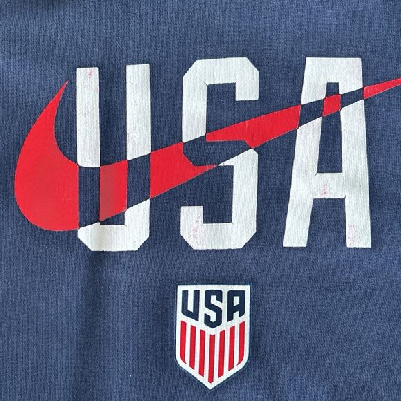 NIKE Hoodie Mens Blue US Soccer Kangaroo Pocket National Team Olympics - size S - Picture 2 of 6